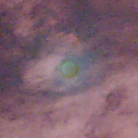 57 Cygni area before the halo model: a greenish disk and ring