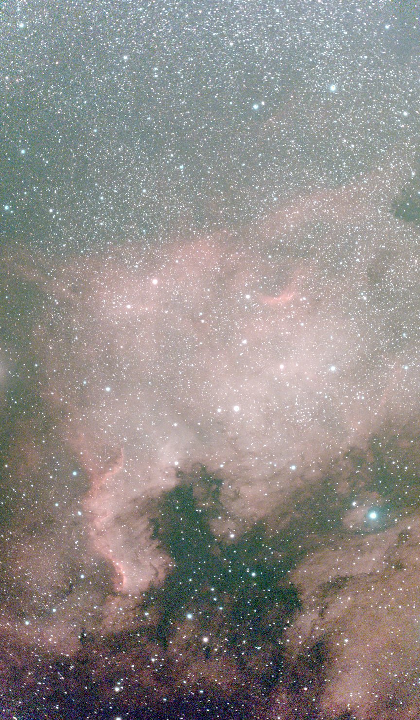 NGC 7000 full frame, the stack as captured