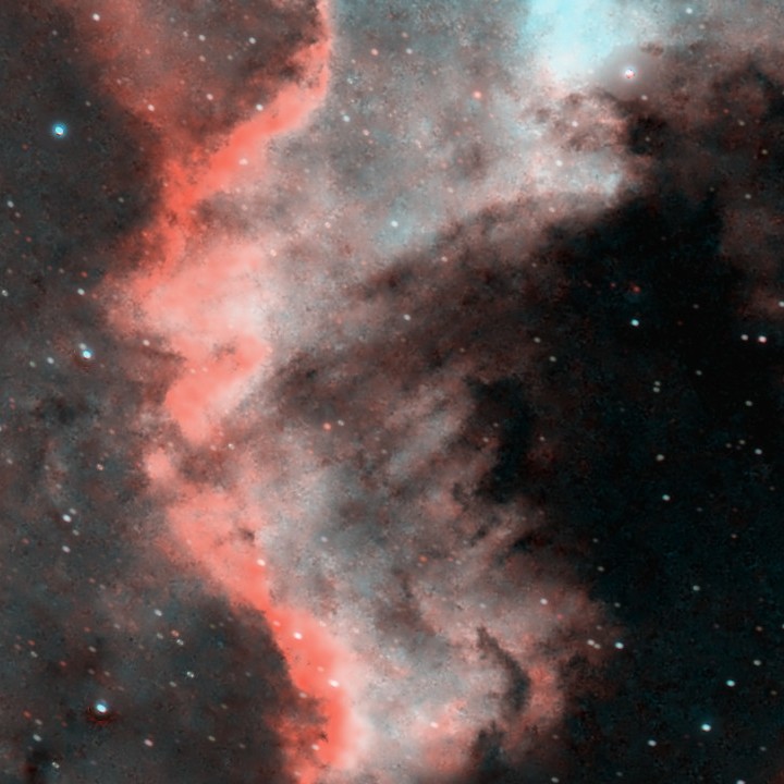 The Cygnus Wall post-processed in HOO, full resolution