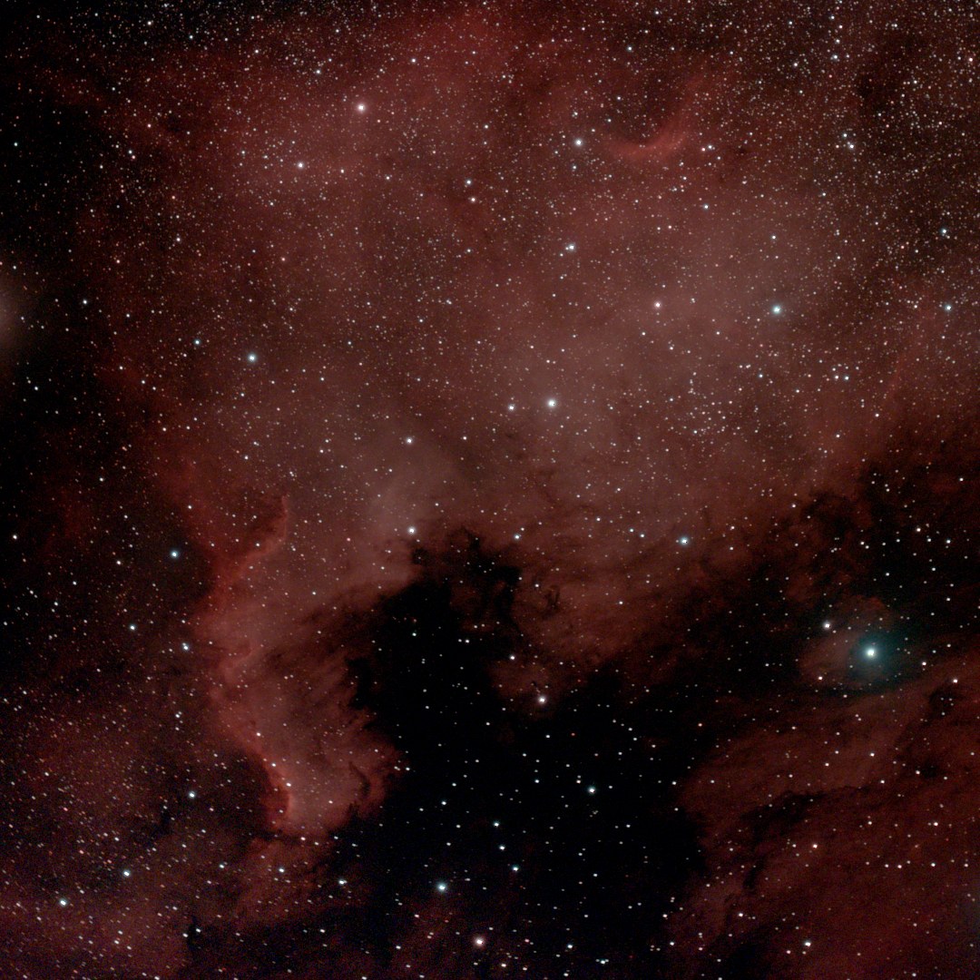 Our real stack of NGC 7000, 752 subs of 10 seconds